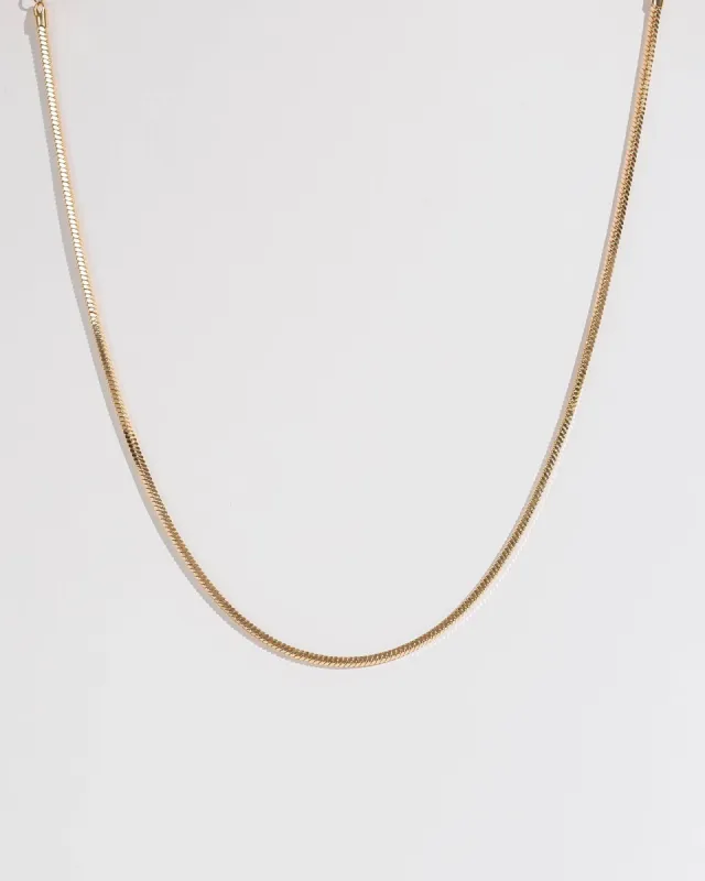 Gold 54cm Snake Box Chain Necklace sold by Collete Hayman