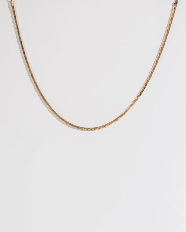 Gold 42cm Snake Box Chain Necklace sold by Collete Hayman