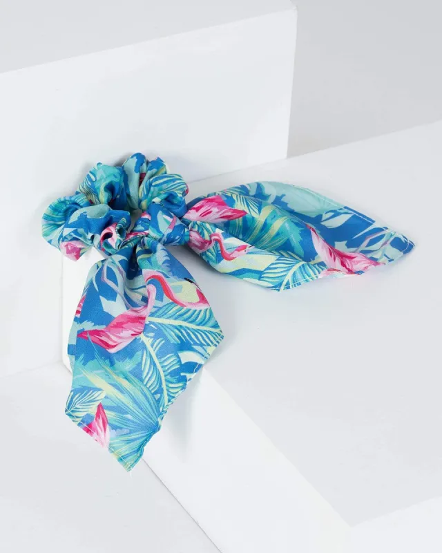 Blue Flamingo Scarf Scrunchie sold by Collete Hayman