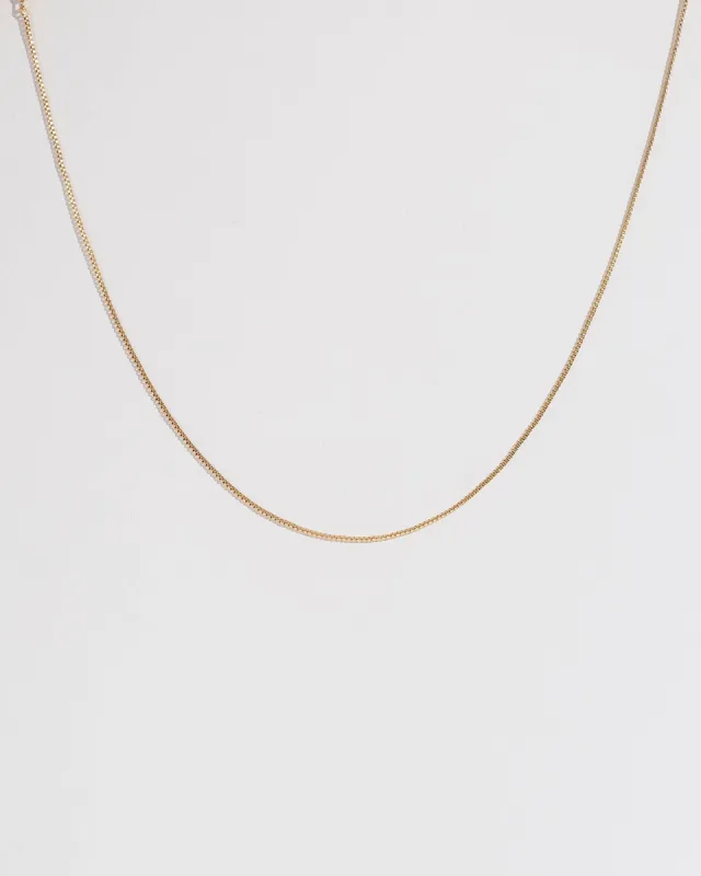Gold 42cm Fine Box Chain Necklace sold by Collete Hayman