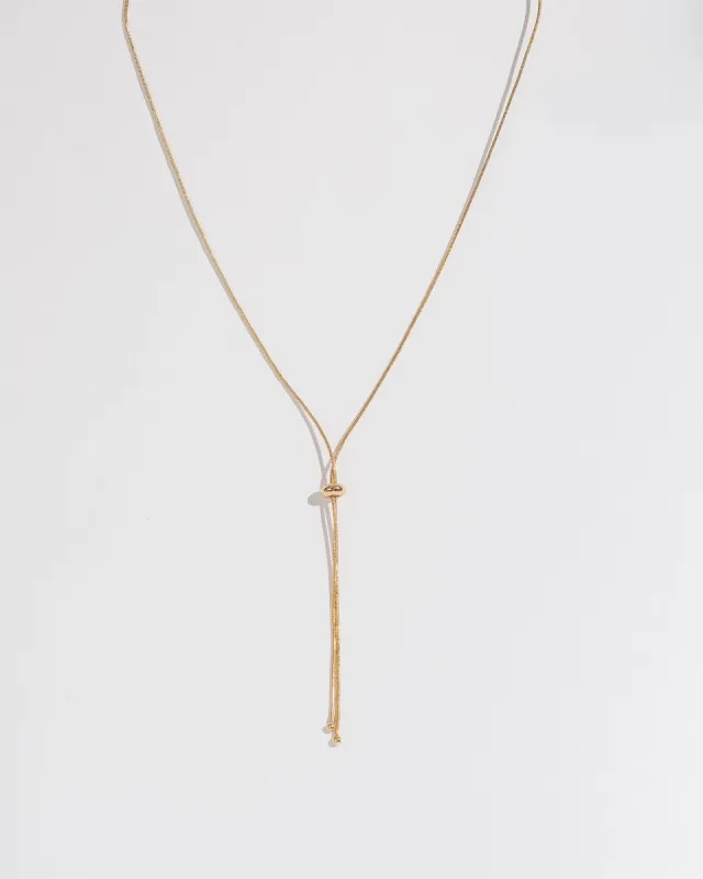 Gold Fine Chain Lariat Necklace sold by Collete Hayman
