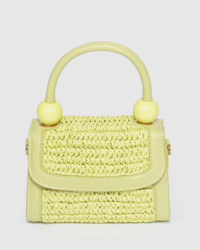 Green Kiki Raffia Mini Bag sold by Collete Hayman