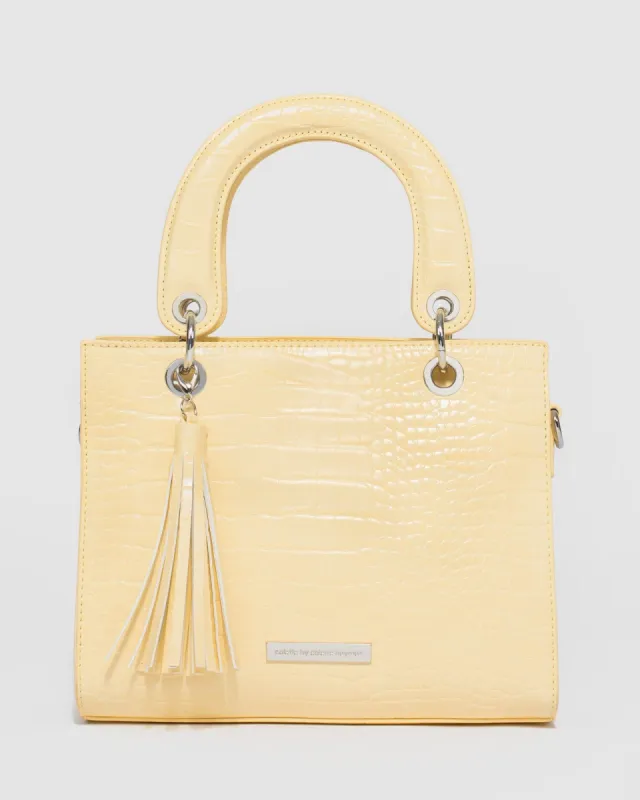 Yellow Ella Tassel Tote Bag sold by Collete Hayman