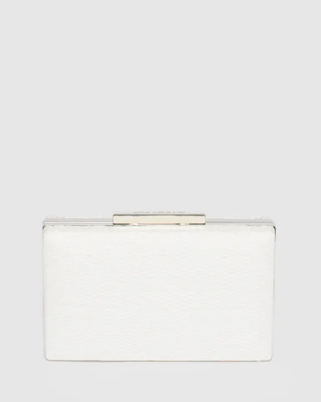 White Jaimi Clutch Bag sold by Collete Hayman