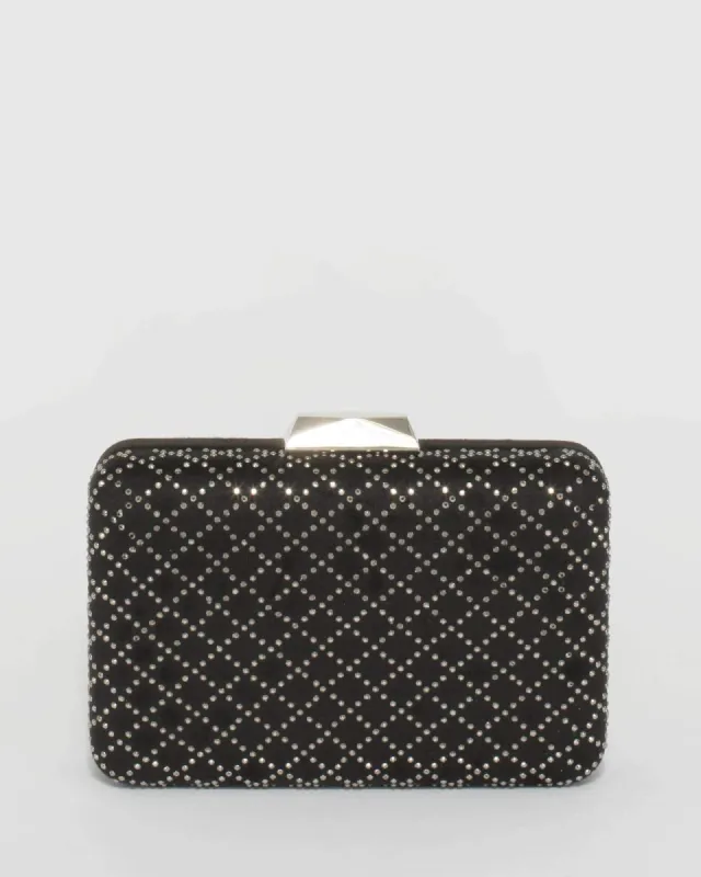 Black Coco Hardcase Clutch Bag sold by Collete Hayman