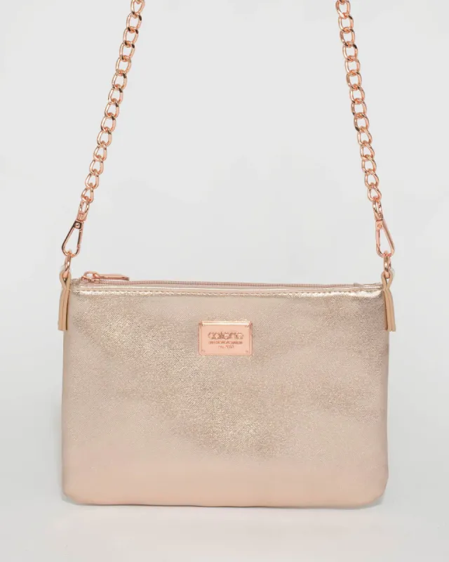 Rose Gold Peta Garden Crossbody Bag sold by Collete Hayman