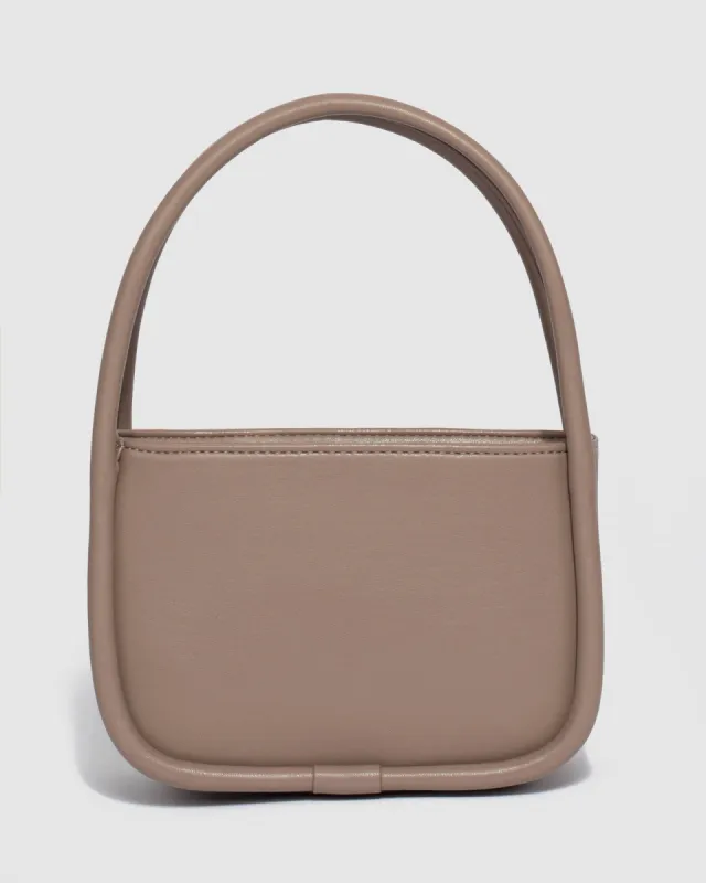 Taupe Lily Shoulder Bag sold by Collete Hayman