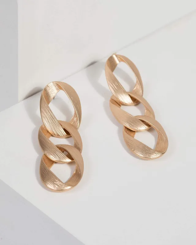 Gold Chunky Chain Drop Earrings sold by Collete Hayman