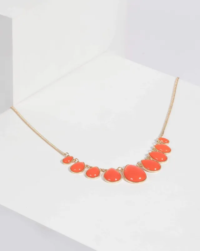 Orange Stone Rope Necklace sold by Collete Hayman