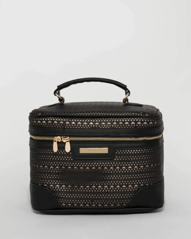 Black Triangle Punchout Cosmetic Case sold by Collete Hayman