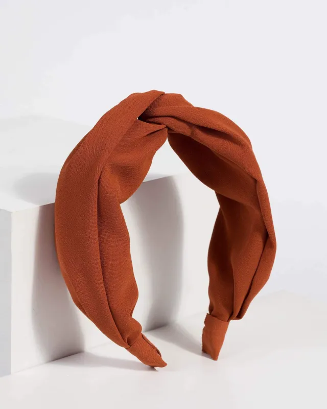 Orange Cross Over Headband sold by Collete Hayman