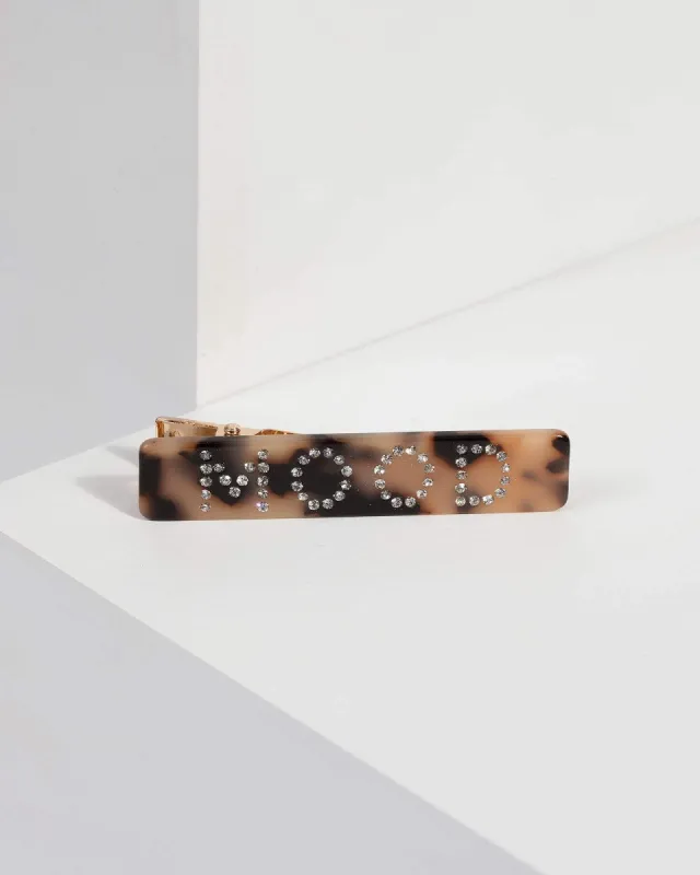 Multi Acrylic Text Hair Clip sold by Collete Hayman