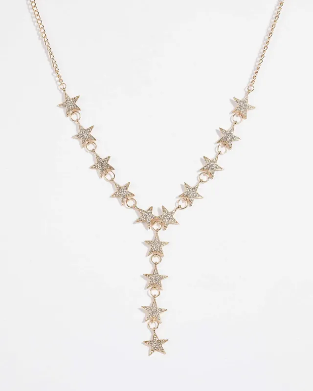 Gold Glitter Star Necklace sold by Collete Hayman