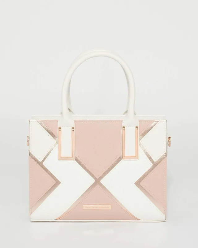 White Stef Cross Panel Mini Bag sold by Collete Hayman