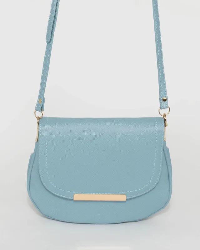Blue Ellie Saddle Bag sold by Collete Hayman