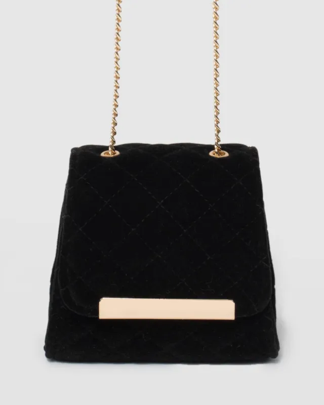 Black Margot Quilted Mini Bag sold by Collete Hayman