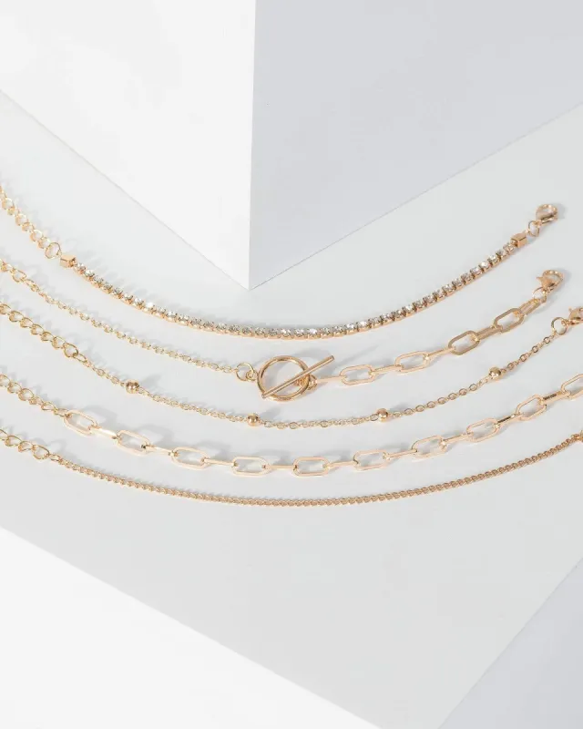 Gold Multi Chain Bracelet sold by Collete Hayman