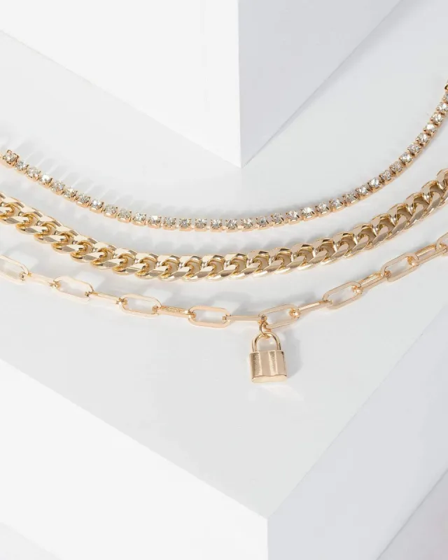 Gold Padlock Bracelet Pack sold by Collete Hayman