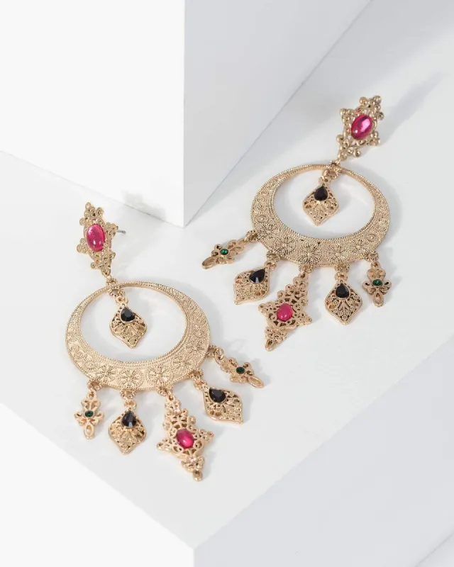 Gold Chandelier Drop Earrings sold by Collete Hayman