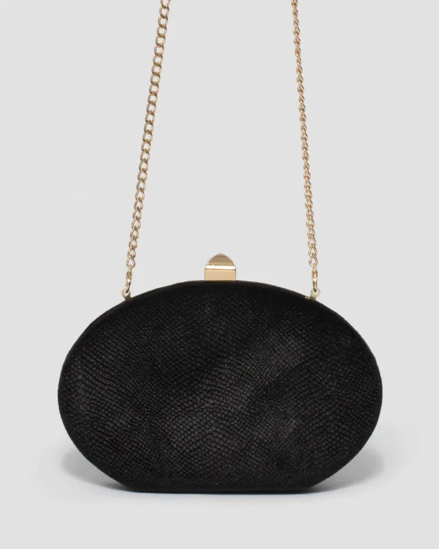 Black Gracie Hardcase Clutch Bag sold by Collete Hayman
