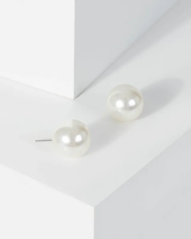 Gold Pearl Stud Earrings sold by Collete Hayman