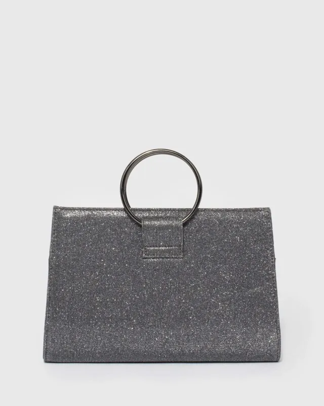 Gunmetal Maggie Ring Clutch Bag sold by Collete Hayman