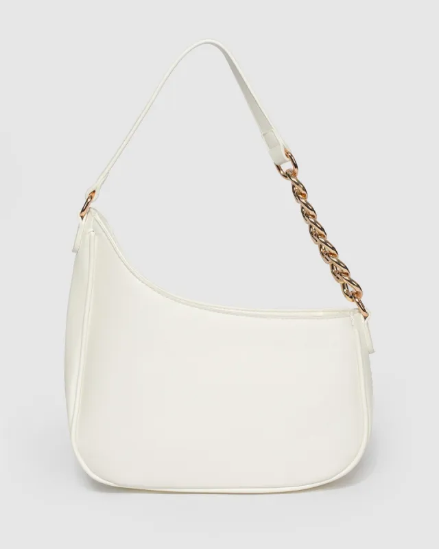 White Monica Shoulder Bag sold by Collete Hayman