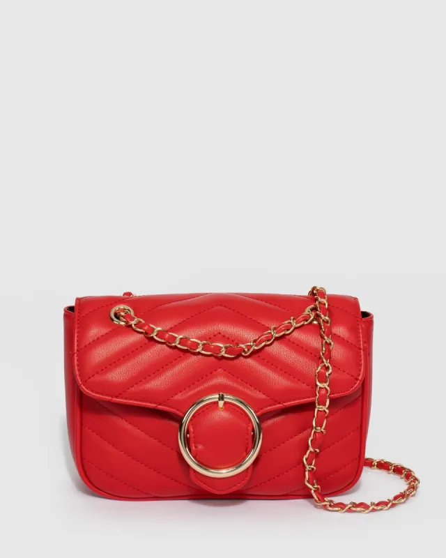 Red Maeve Quilted Crossbody Bag sold by Collete Hayman