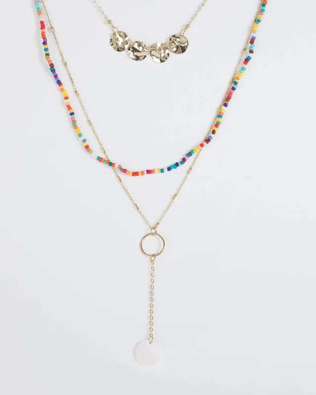 Multi Colour Beaded Multi Layered Necklace sold by Collete Hayman