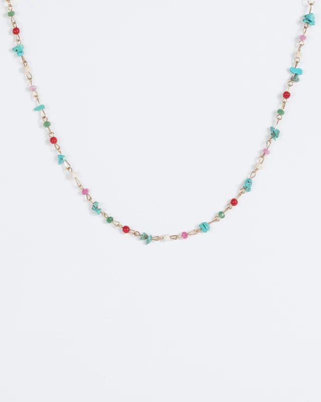 Multi Colour Multi Beaded Short Necklace sold by Collete Hayman
