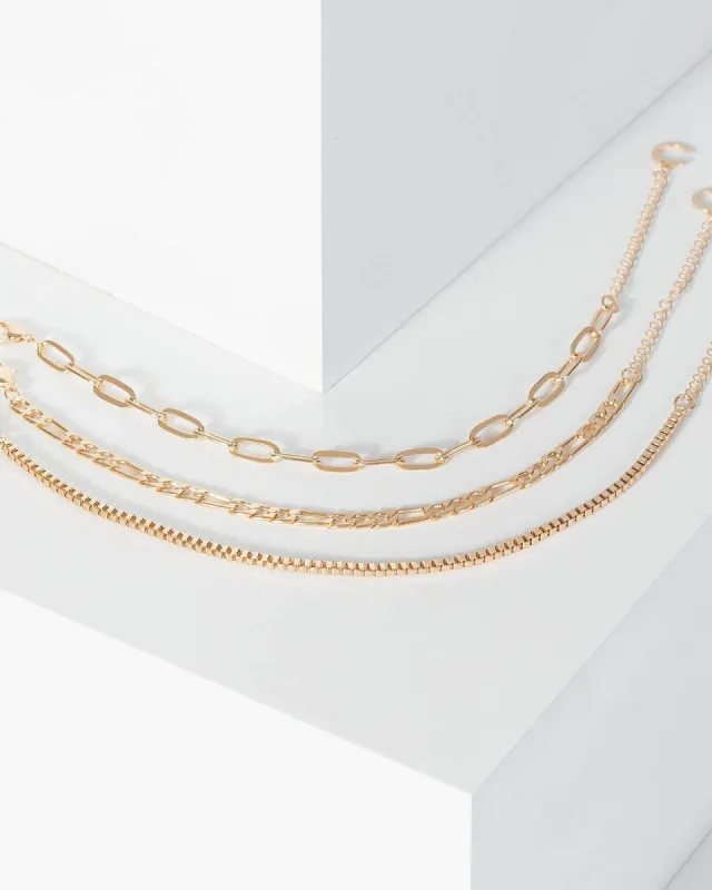 Gold Multi Chain Bracelet Pack sold by Collete Hayman