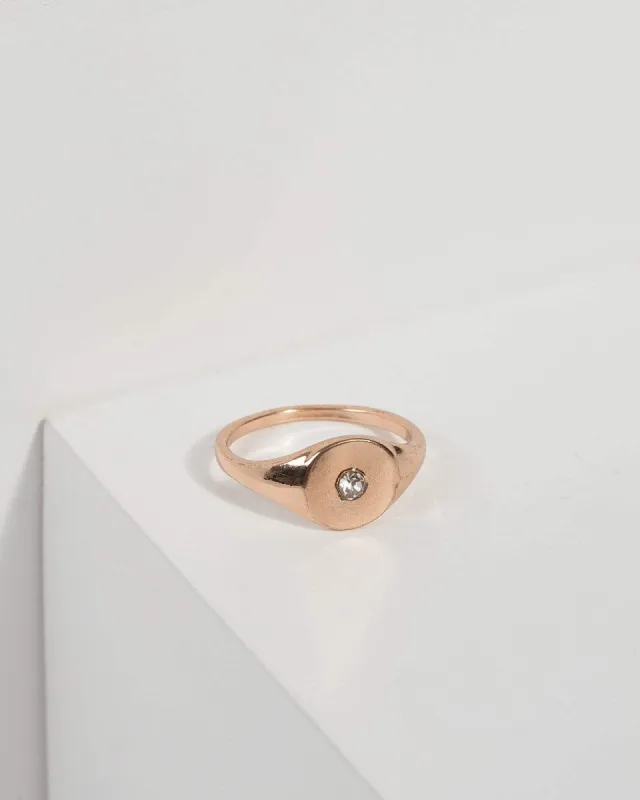 Gold Signet Pinky Ring sold by Collete Hayman