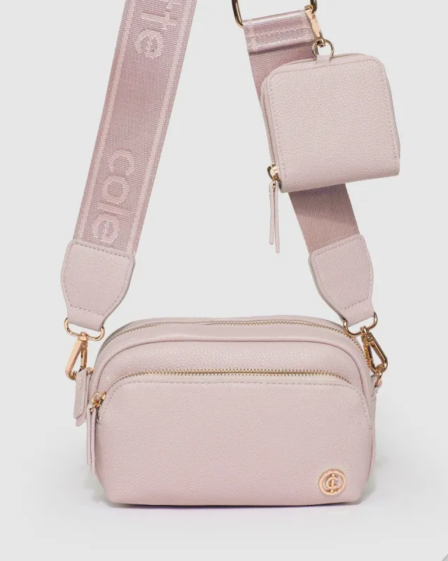 Pink Amalia Webbing Crossbody Bag sold by Collete Hayman