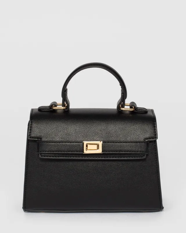 Black Lareina Top Handle Mini Bag sold by Collete Hayman