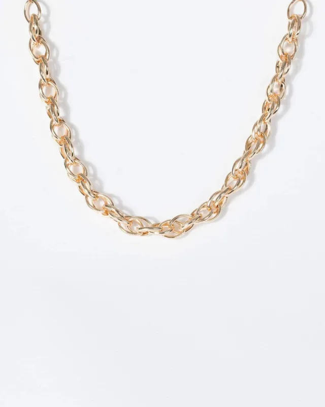 Gold Chunky Multi Link Chain Necklace sold by Collete Hayman