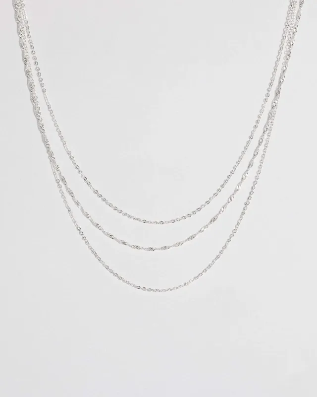 Silver Multi Chain Pendant Necklace sold by Collete Hayman