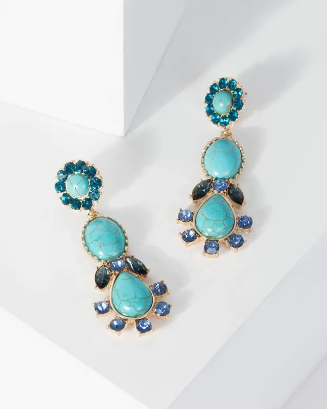 Blue Pool Side Cocktails Drop Earrings sold by Collete Hayman