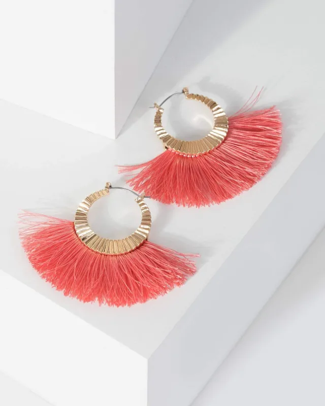 Pink Salsa Tassel Drop Earrings sold by Collete Hayman