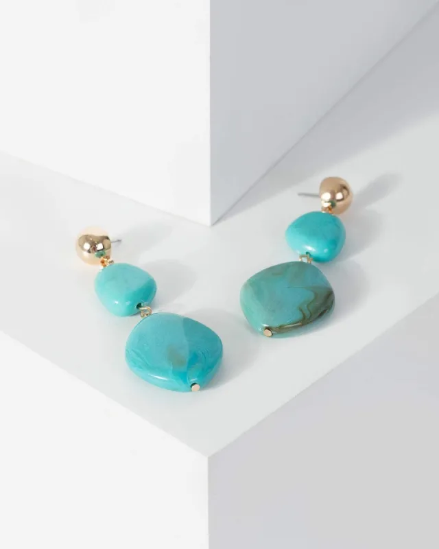 Blue Deep Sea Drop Earrings sold by Collete Hayman