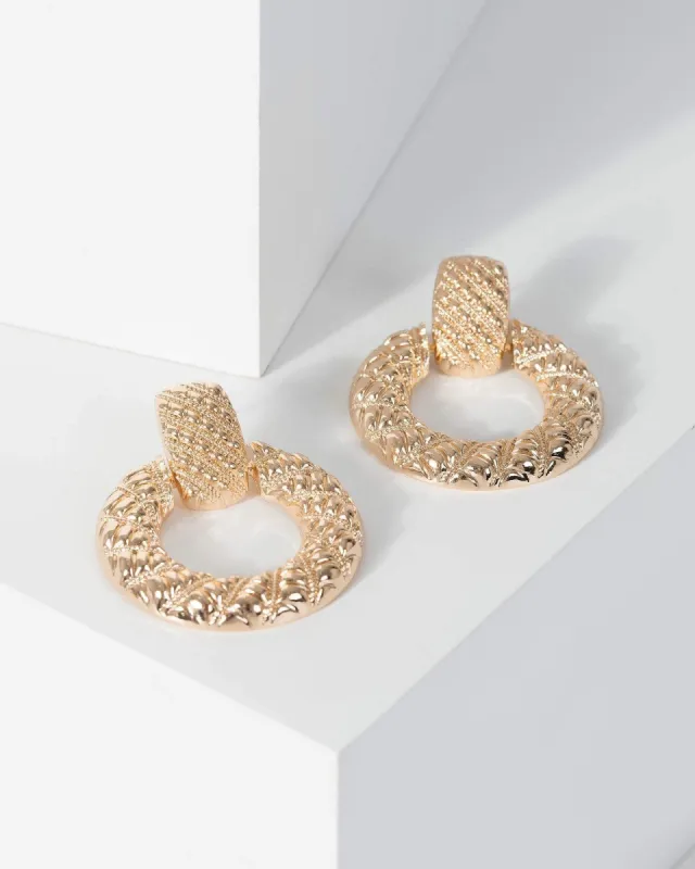 Gold Ladder Hoop Earrings sold by Collete Hayman