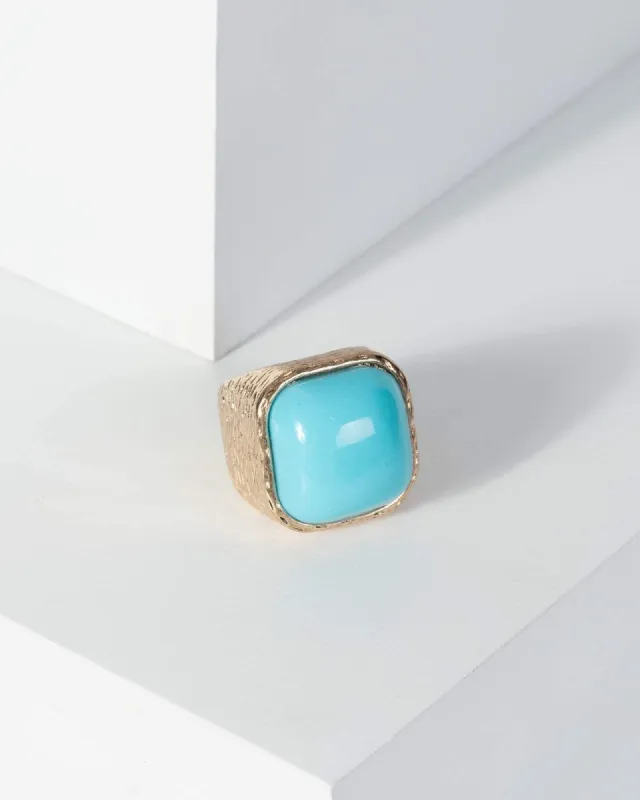 Blue Oversize Stone Statement Ring sold by Collete Hayman