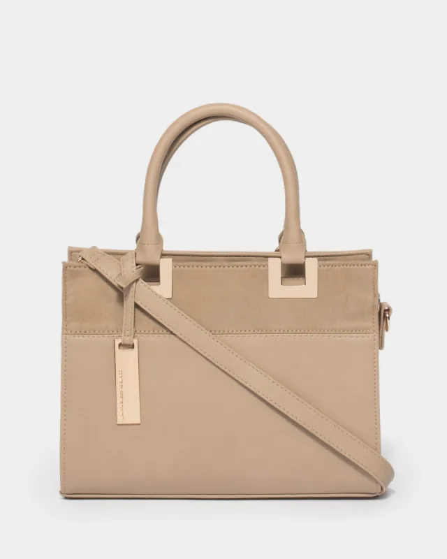 Taupe Steph Tag Mini Bag sold by Collete Hayman