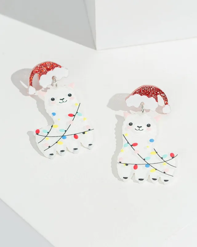 Christmas Llama Drop Earrings sold by Collete Hayman