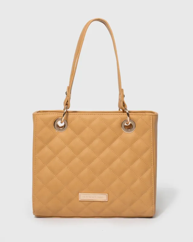 Mustard Nirvana Quilt Mini Bag Tote Bag sold by Collete Hayman