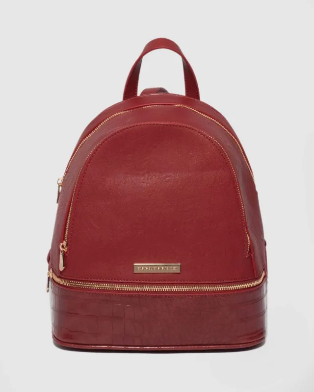 Deep Red Bridget Backpack sold by Collete Hayman