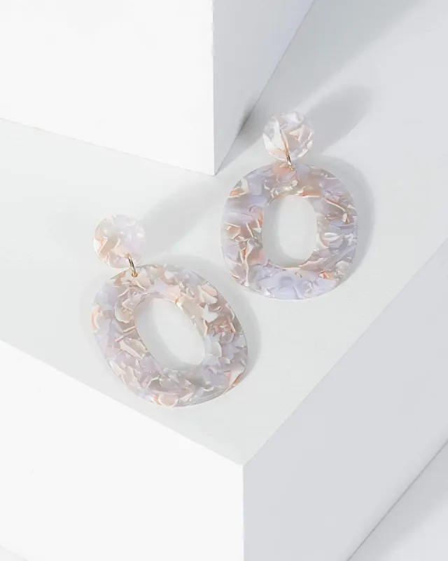 Multi Colour Double Open Circle Drop Earrings sold by Collete Hayman