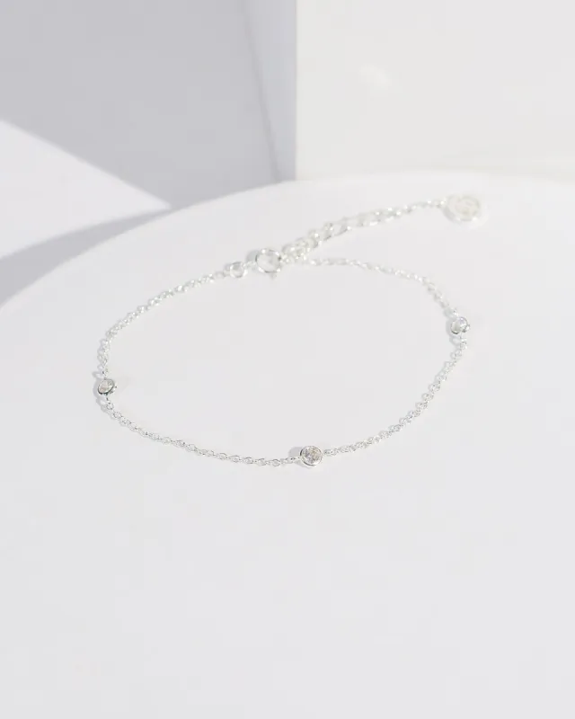 Silver Crystal Pendant Bracelet sold by Collete Hayman