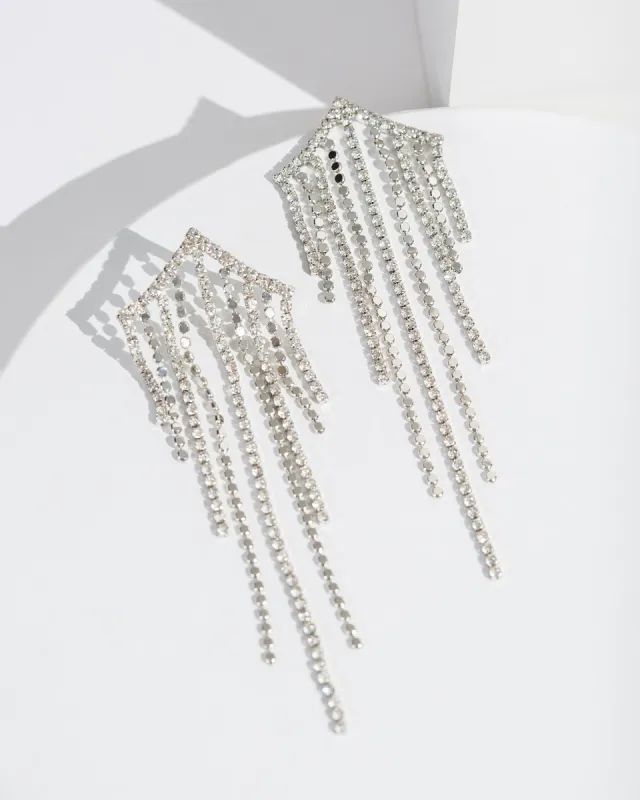 Crystal Chain Tassel Earrings sold by Collete Hayman