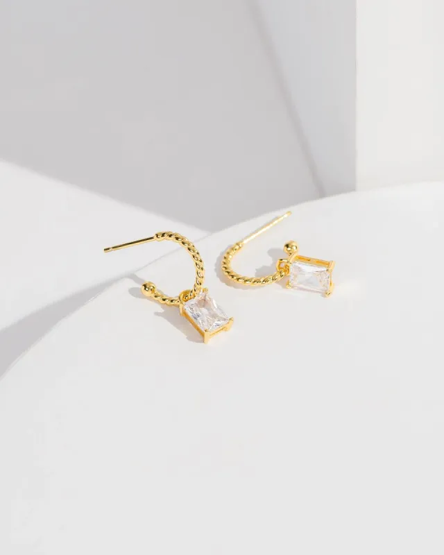 Crystal Rectangle Drop Earrings sold by Collete Hayman