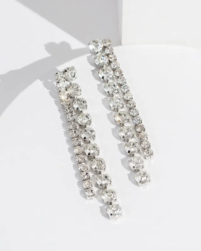 Crystal Double Row Earrings sold by Collete Hayman